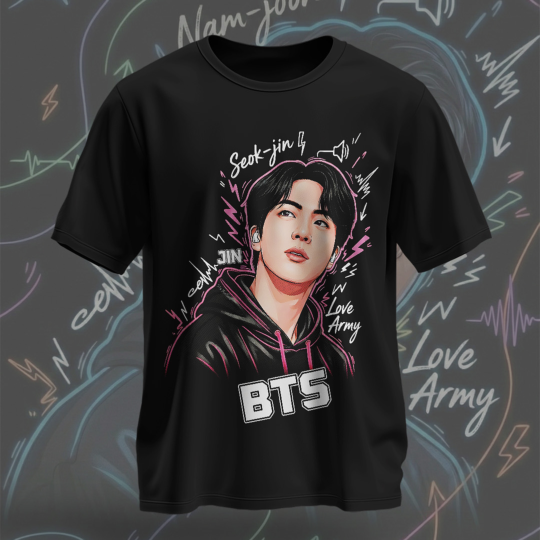 7 Artes para Camisa BTS Arquivo em Png  4