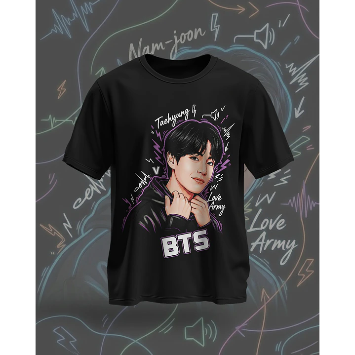 7 Artes para Camisa BTS Arquivo em Png  7