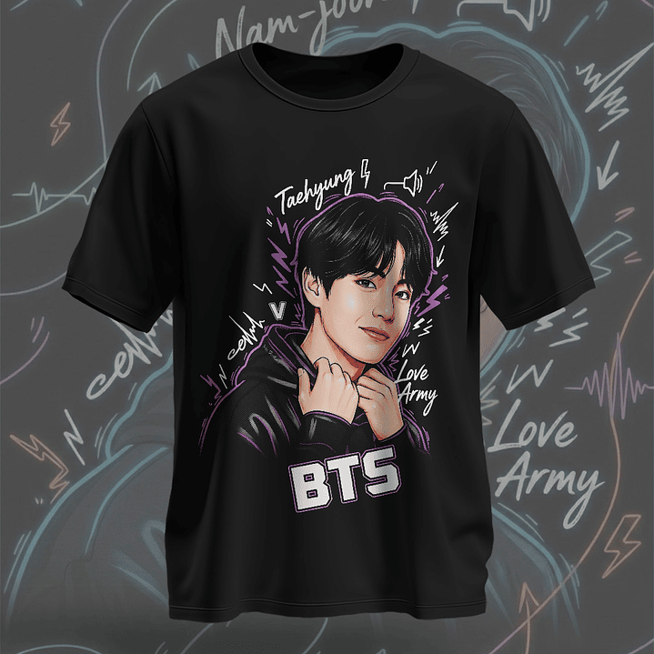 7 Artes para Camisa BTS Arquivo em Png  7