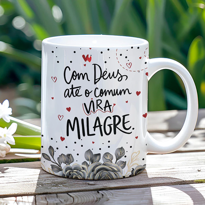 9 Artes para Caneca Frases Deus Arquivo Editável 4