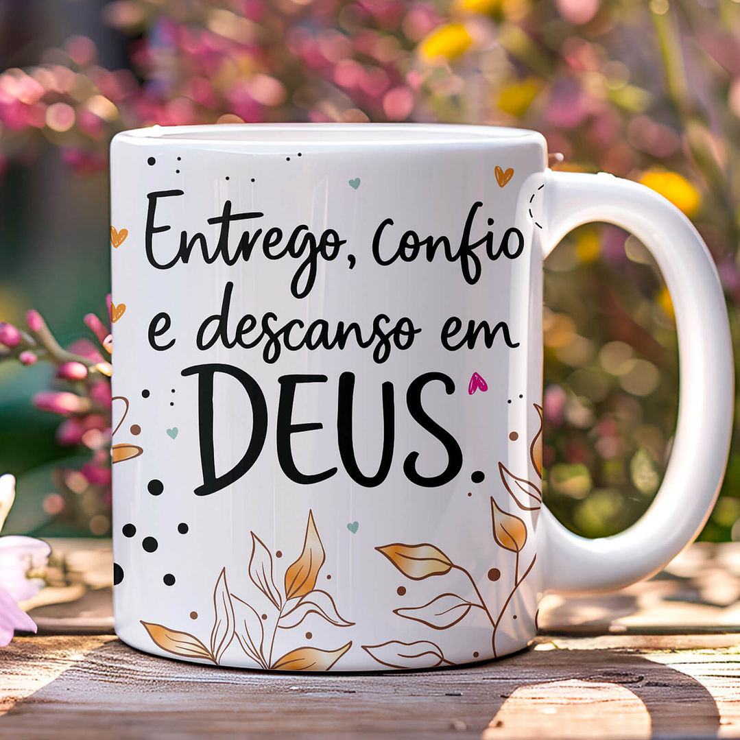 9 Artes para Caneca Frases Deus Arquivo Editável 5