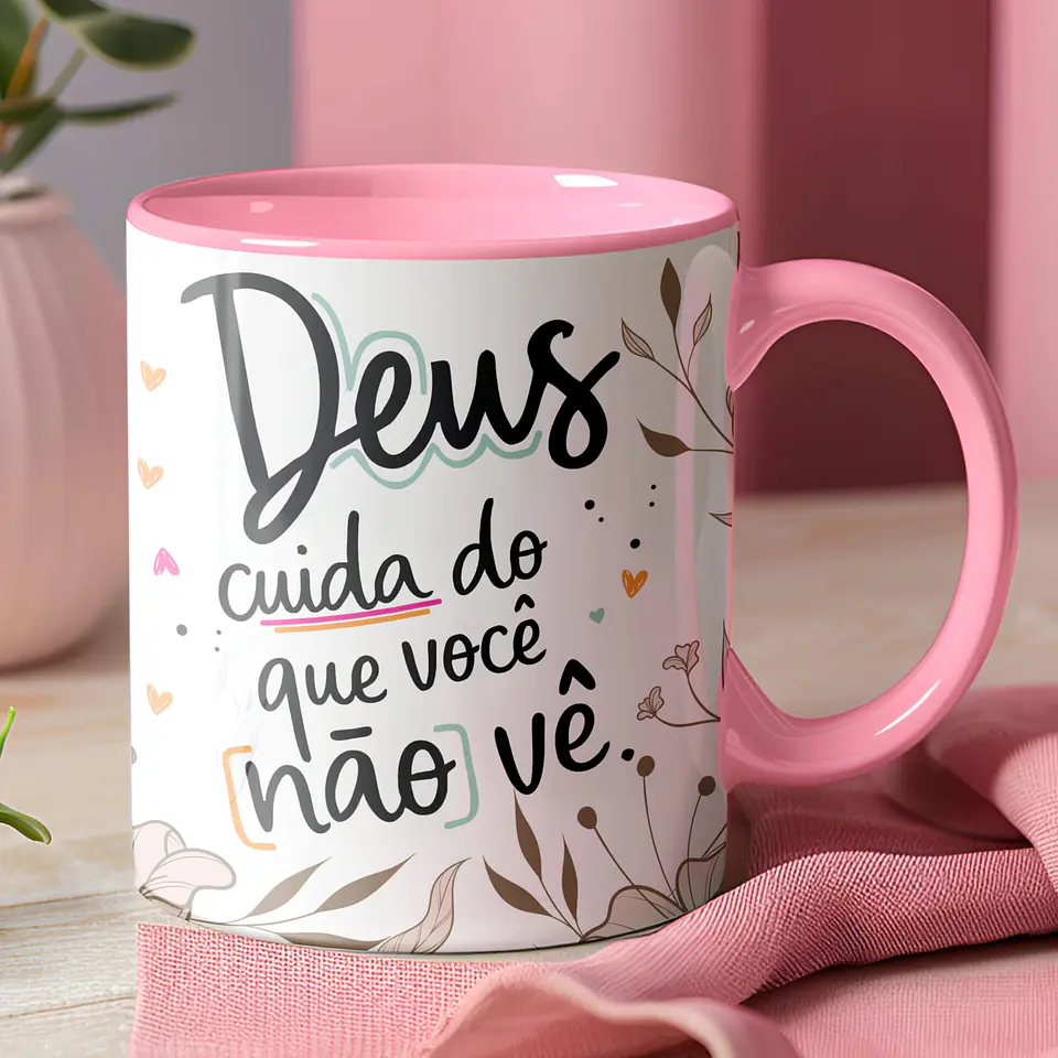 9 Artes para Caneca Frases Deus Arquivo Editável 7