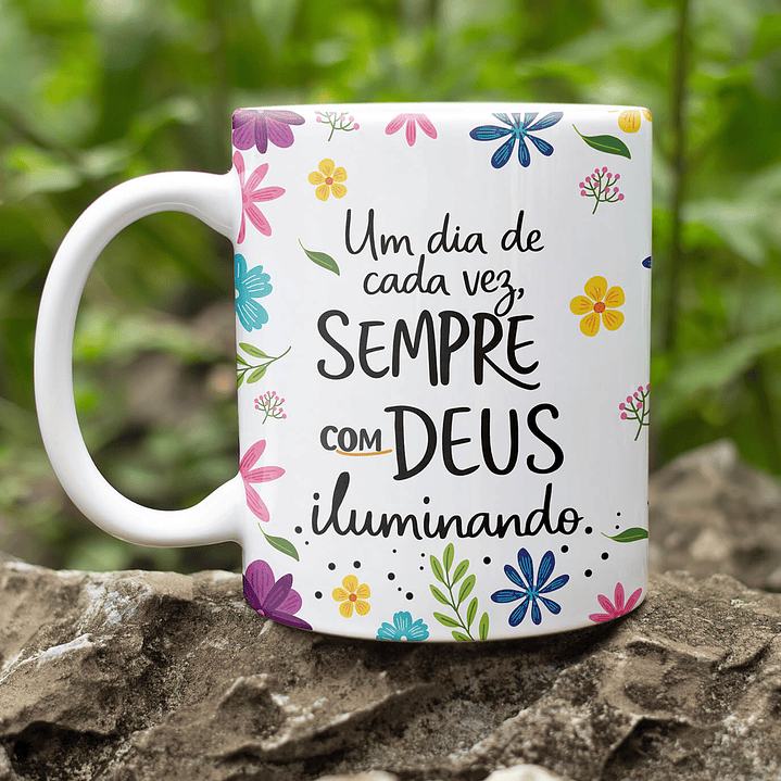 9 Artes para Caneca Frases Deus Arquivo Editável 9
