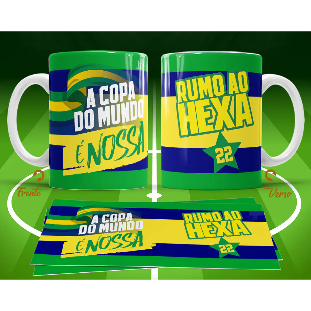 11 Artes para Caneca Copa do Mundo 2026 Brasil Futebol Arquivo Editável  3