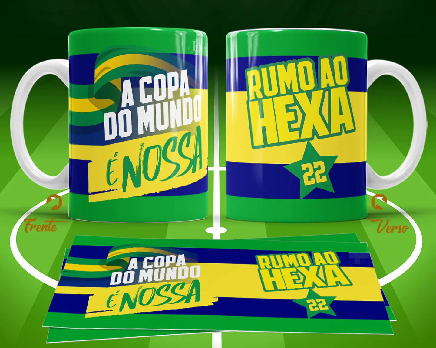 11 Artes para Caneca Copa do Mundo 2026 Brasil Futebol Arquivo Editável  3