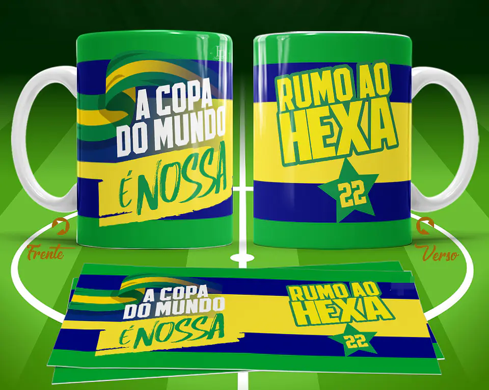 11 Artes para Caneca Copa do Mundo 2026 Brasil Futebol Arquivo Editável  3
