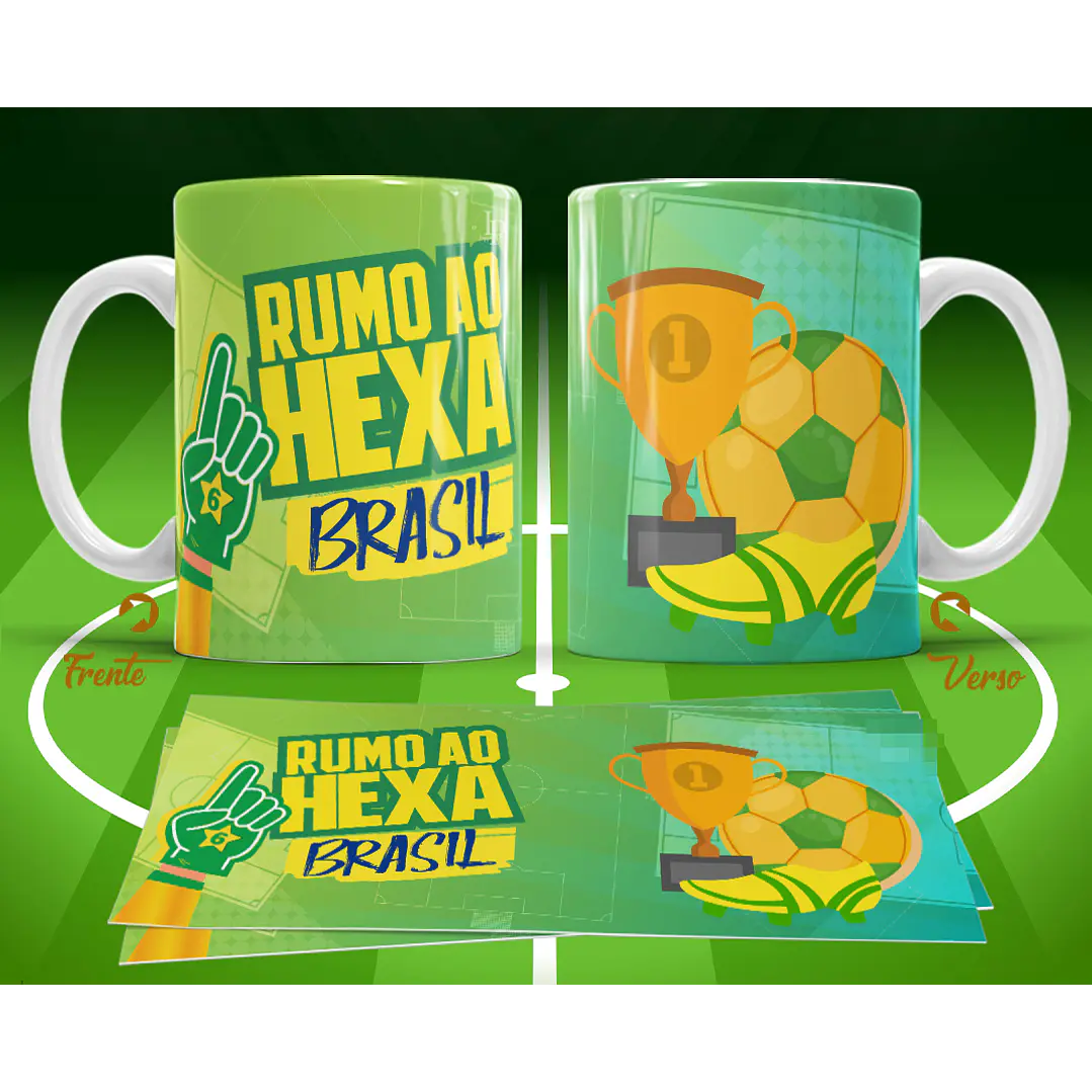 11 Artes para Caneca Copa do Mundo 2026 Brasil Futebol Arquivo Editável  4