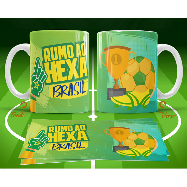 11 Artes para Caneca Copa do Mundo 2026 Brasil Futebol Arquivo Editável  4