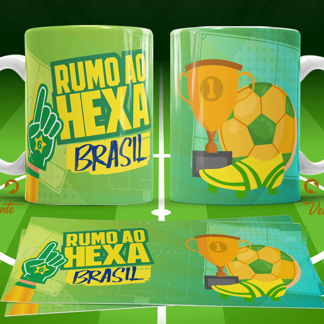 11 Artes para Caneca Copa do Mundo 2026 Brasil Futebol Arquivo Editável  4