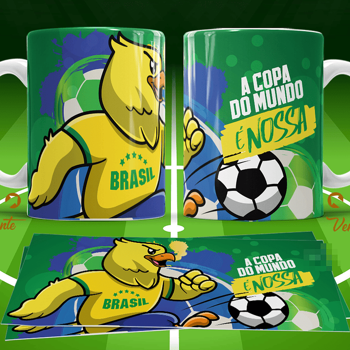 11 Artes para Caneca Copa do Mundo 2026 Brasil Futebol Arquivo Editável  5