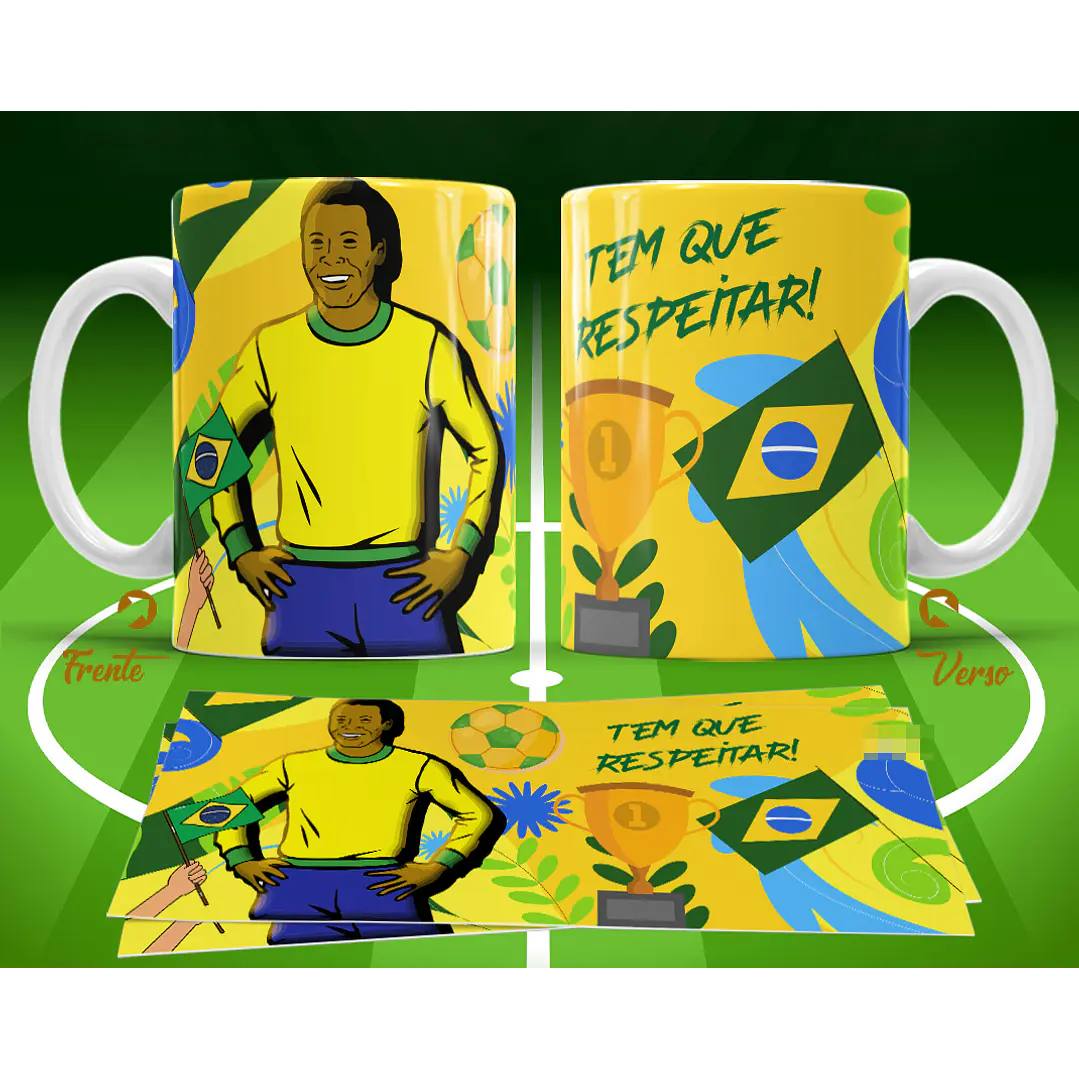 11 Artes para Caneca Copa do Mundo 2026 Brasil Futebol Arquivo Editável  6
