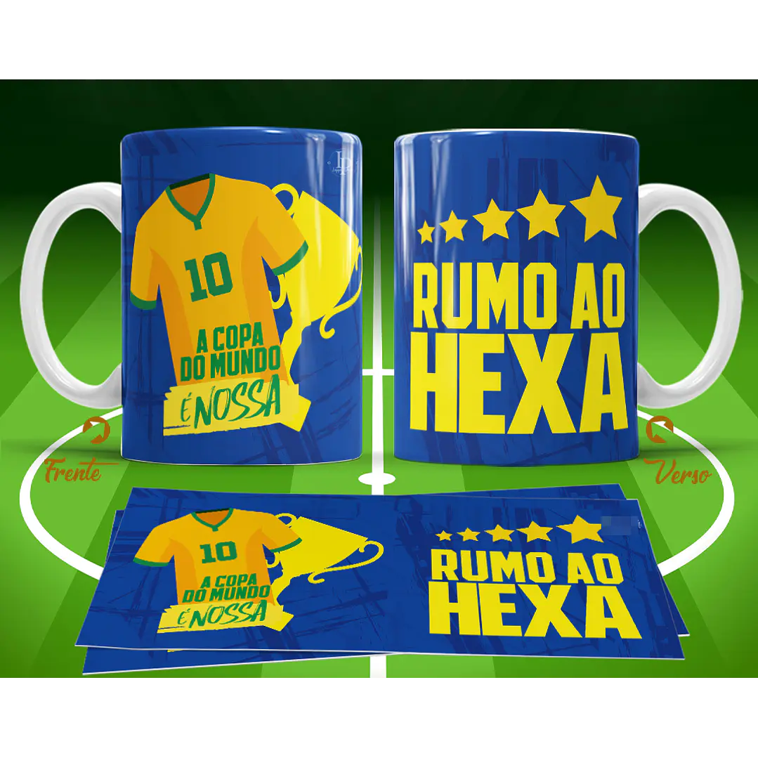 11 Artes para Caneca Copa do Mundo 2026 Brasil Futebol Arquivo Editável  7