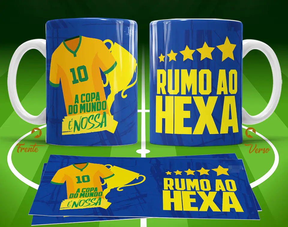 11 Artes para Caneca Copa do Mundo 2026 Brasil Futebol Arquivo Editável  7