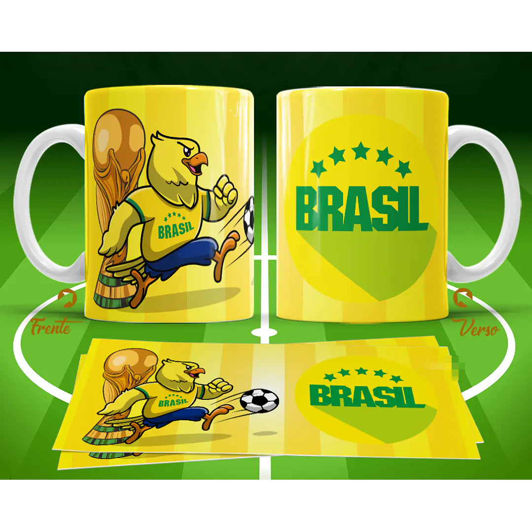 11 Artes para Caneca Copa do Mundo 2026 Brasil Futebol Arquivo Editável  8