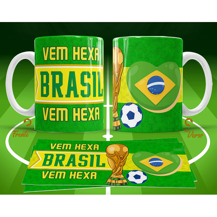 11 Artes para Caneca Copa do Mundo 2026 Brasil Futebol Arquivo Editável  9