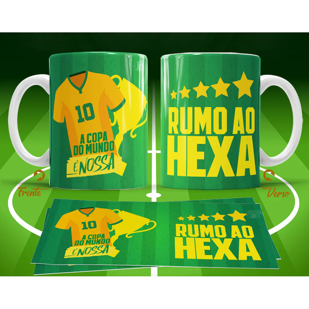 11 Artes para Caneca Copa do Mundo 2026 Brasil Futebol Arquivo Editável  10