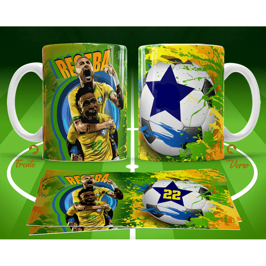 11 Artes para Caneca Copa do Mundo 2026 Brasil Futebol Arquivo Editável  11