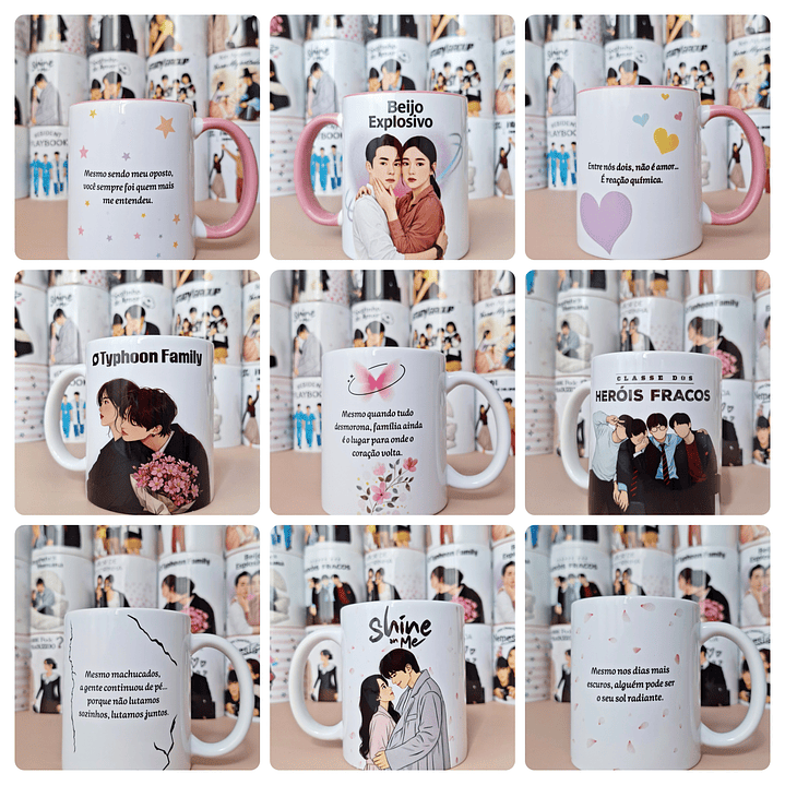 15 Artes para Caneca Dorama Serie Arquivo em Png 1