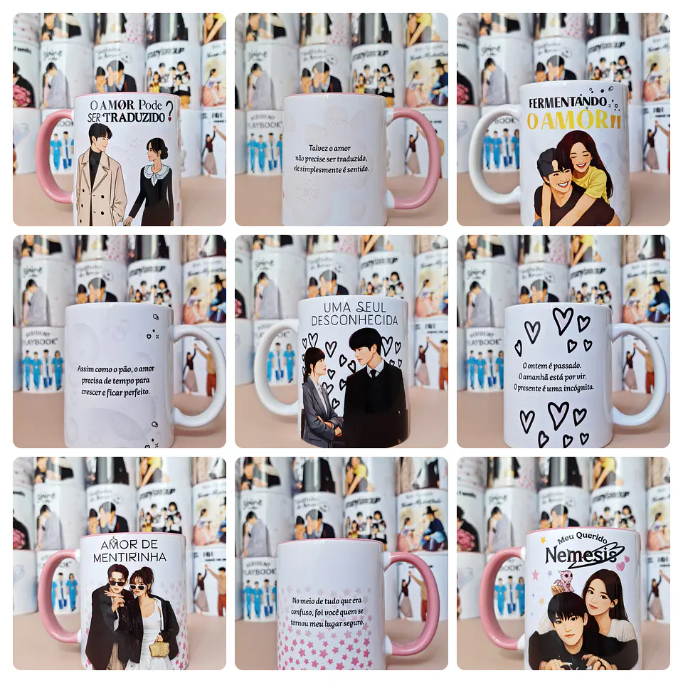 15 Artes para Caneca Dorama Serie Arquivo em Png 3