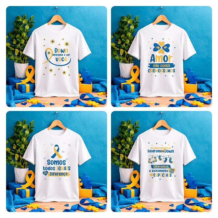 24 Artes para Caneca e Camisa Síndrome de Down Arquivo Editável 2
