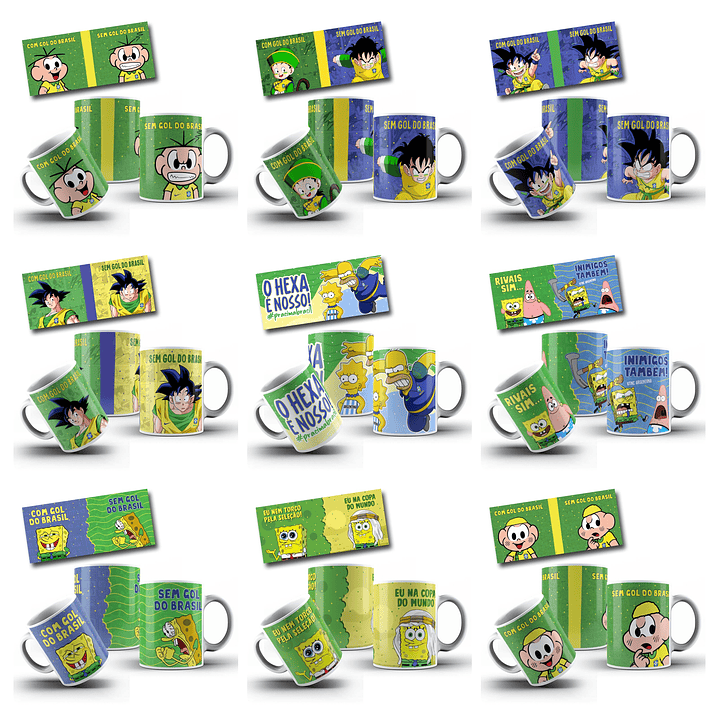29 Artes para Caneca Copa do Mundo 2026 Brasil Futebol Arquivo em Jpg  1