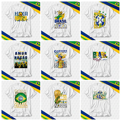90 Artes para Camisa Body e Caneca Copa do Mundo 2026 Brasil Arquivo Editável/Png