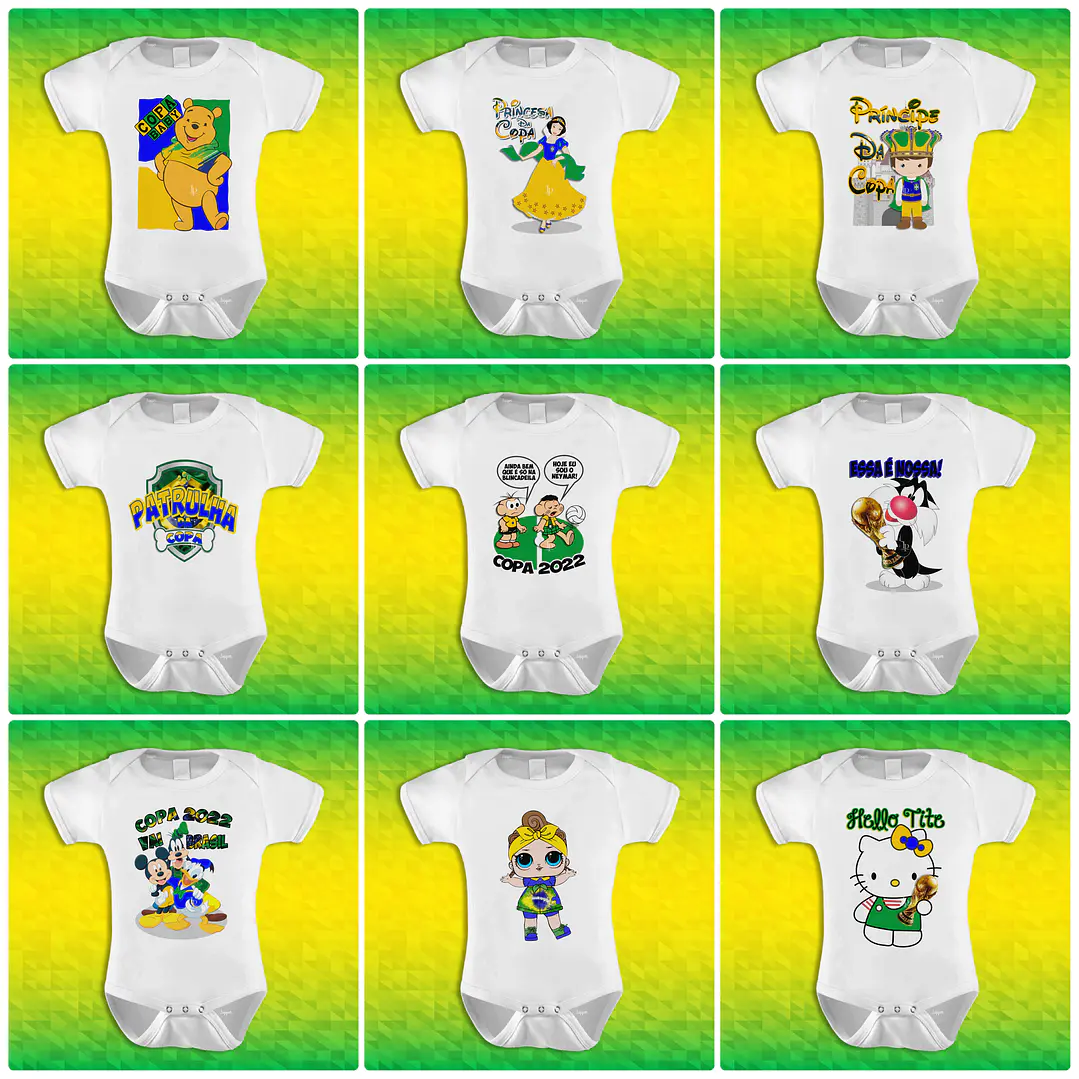 90 Artes para Camisa Body e Caneca Copa do Mundo 2026 Brasil Arquivo Editável/Png 7