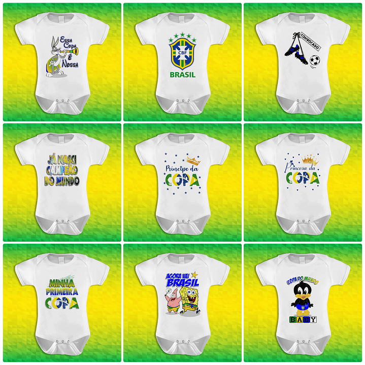 90 Artes para Camisa Body e Caneca Copa do Mundo 2026 Brasil Arquivo Editável/Png 8