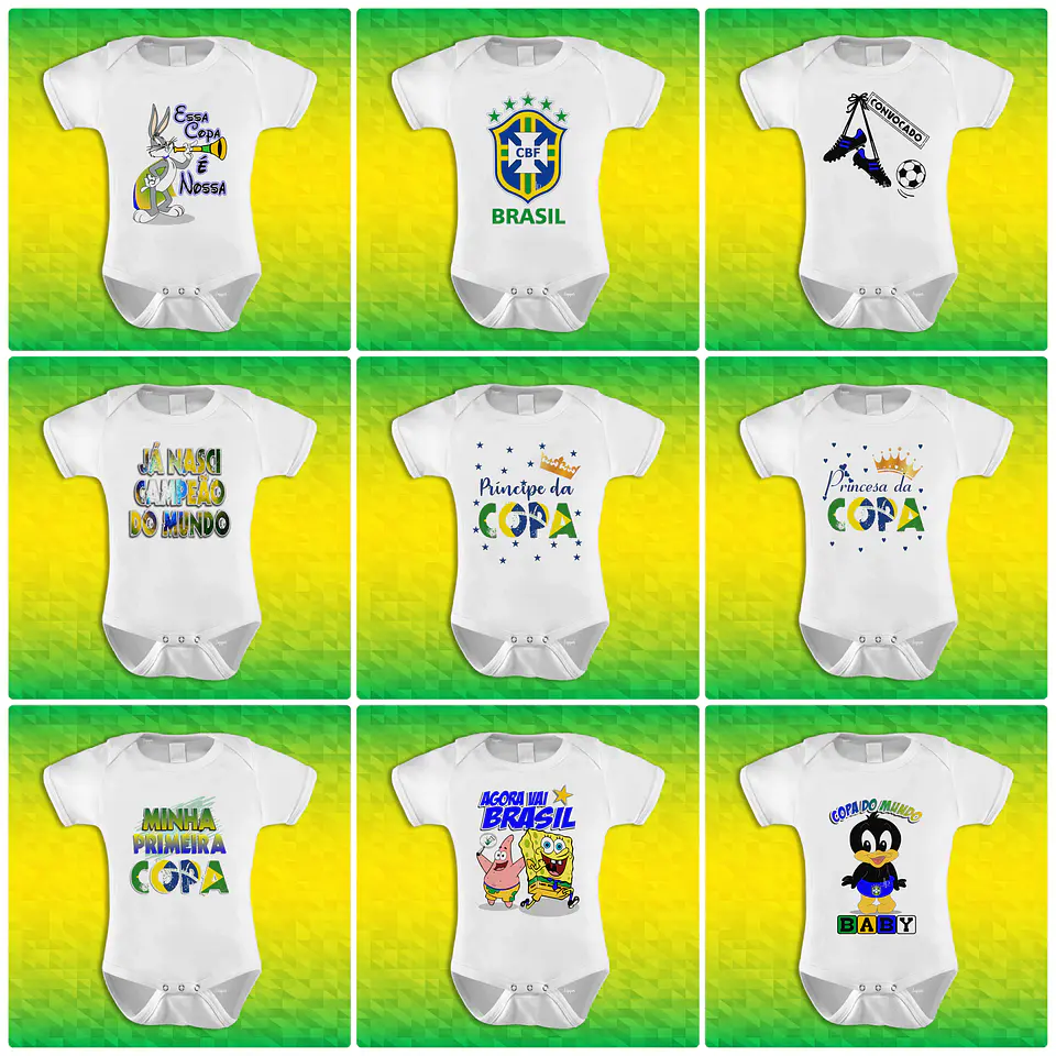 90 Artes para Camisa Body e Caneca Copa do Mundo 2026 Brasil Arquivo Editável/Png 8
