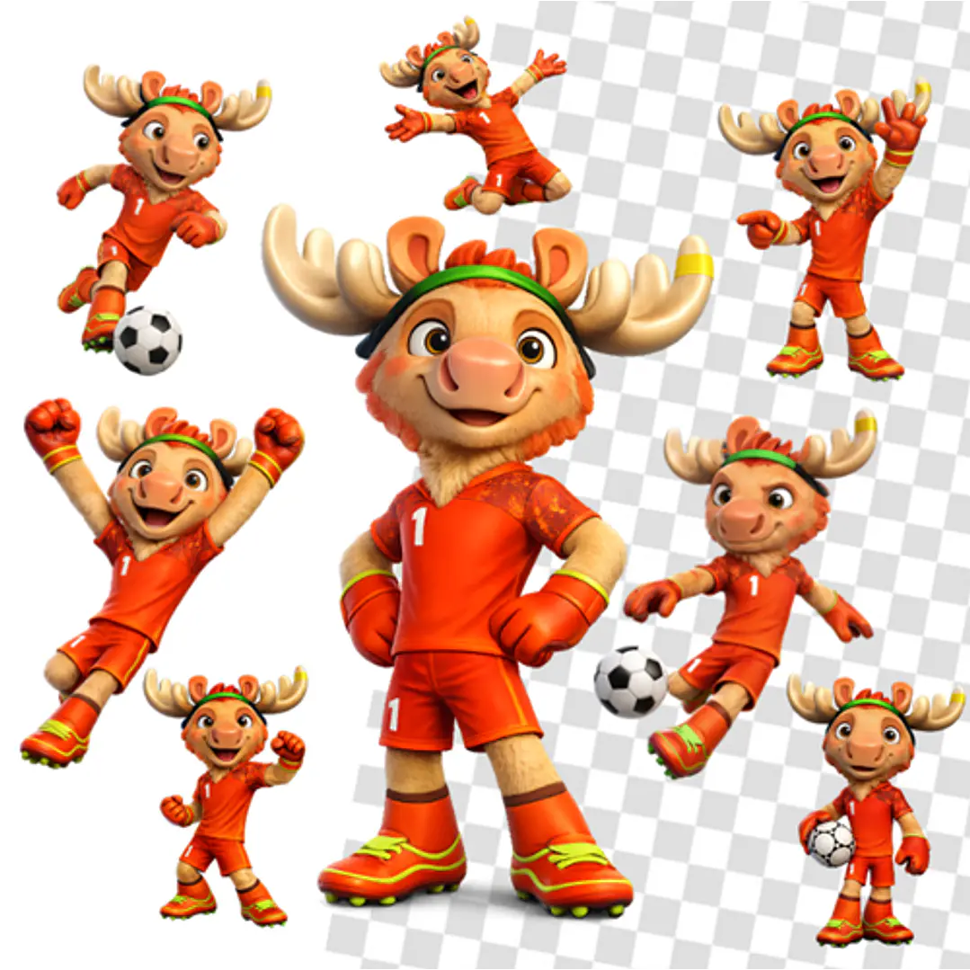 Kit Digital Mascotes Copa do Mundo 2026 PNG Sem Fundo – Arquivos para Sublimação e Personalizados 5