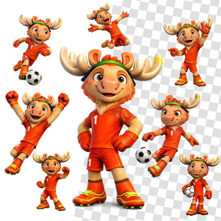 Kit Digital Mascotes Copa do Mundo 2026 PNG Sem Fundo – Arquivos para Sublimação e Personalizados 5