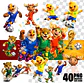 Kit Digital Mascotes Copa do Mundo 2026 PNG Sem Fundo – Arquivos para Sublimação e Personalizados - Thumbnail 1