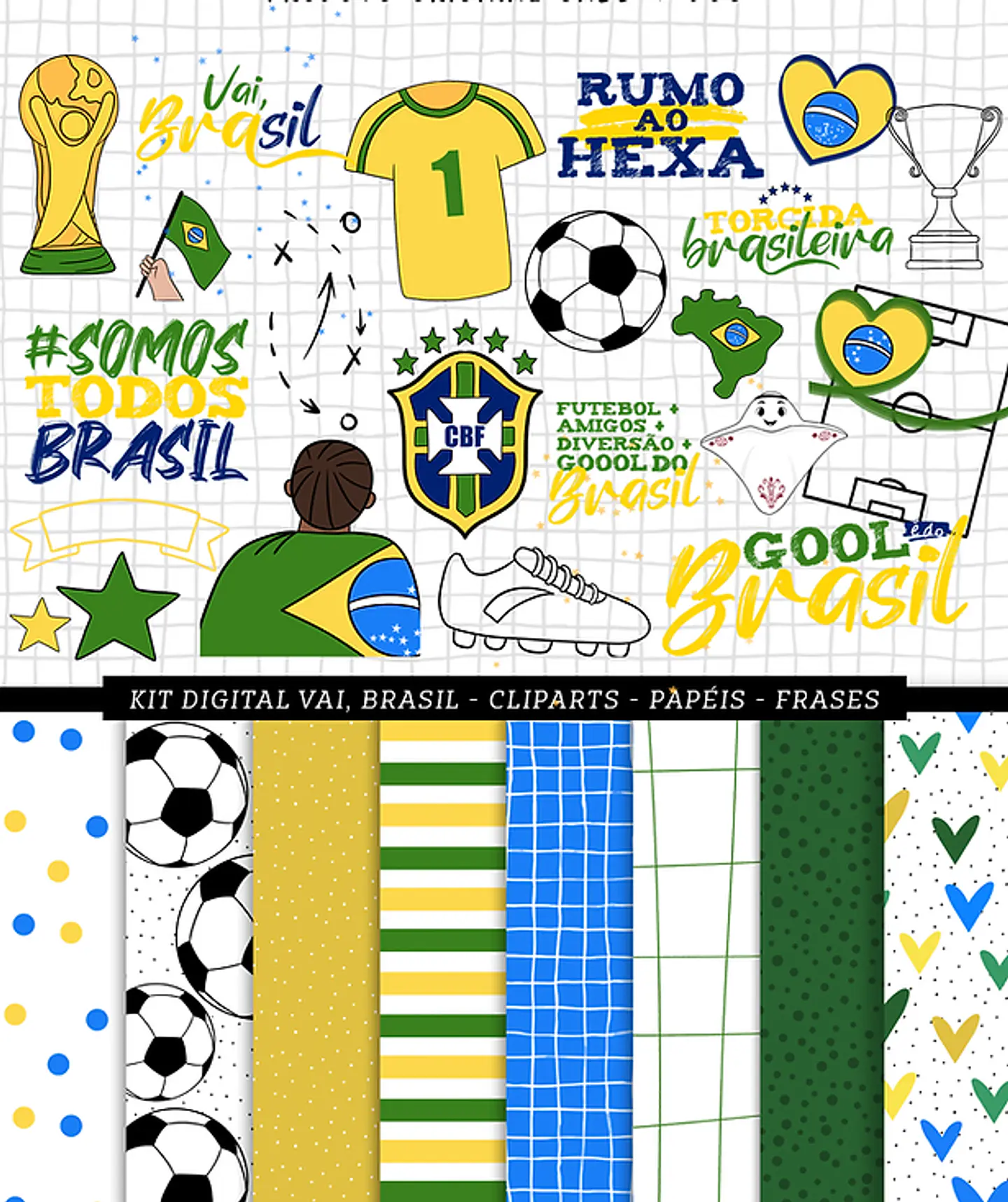 Kit digital Copa do Mundo Brasil 2026 Futebol Arquivo em Png  2