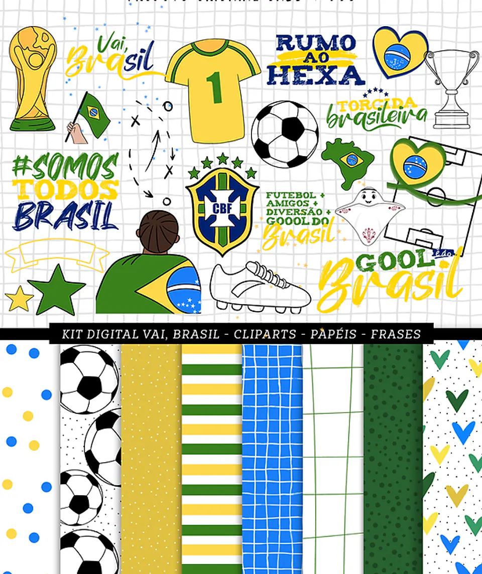 Kit digital Copa do Mundo Brasil 2026 Futebol Arquivo em Png  2