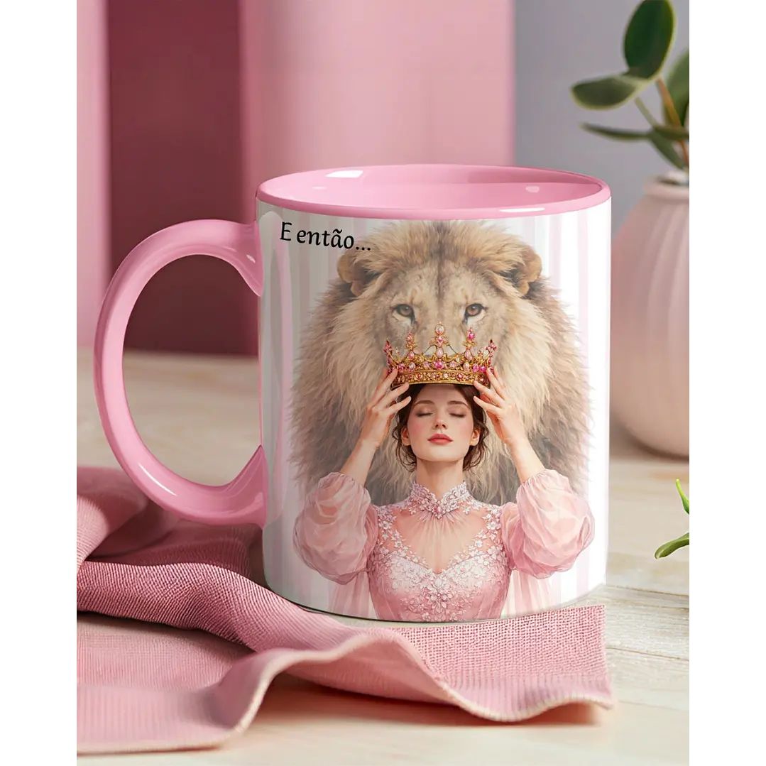 Arte para Caneca E então ela se lembrou de quem era filha...E nesse instante, tudo mudou em Png 1