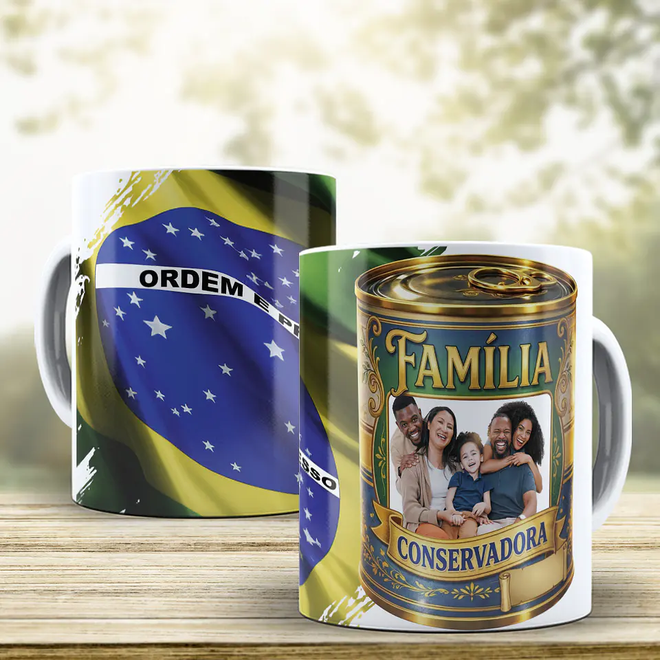 Arte para Caneca Familia conservadora em Png 1