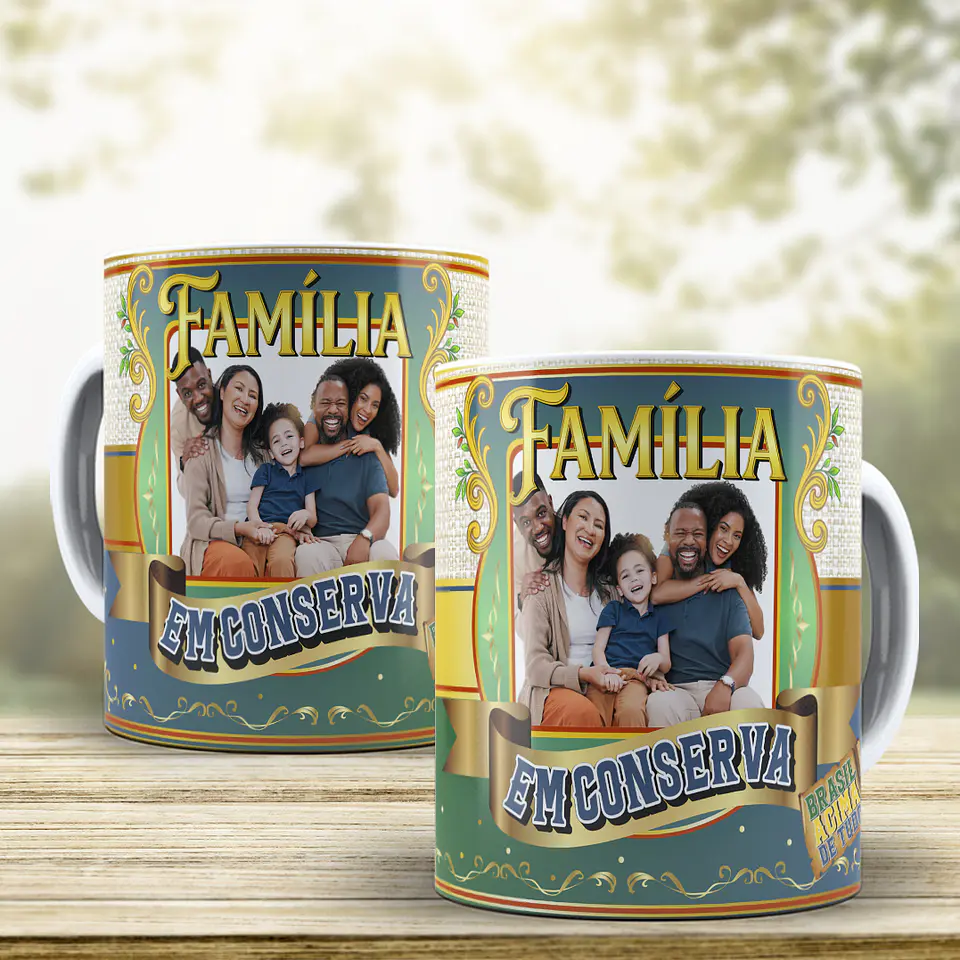 Arte para Caneca Familia conservadora em Png 3