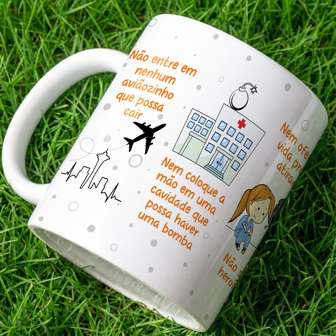 Arte para Caneca Greys Anatomy Aviaozinho em Png  2