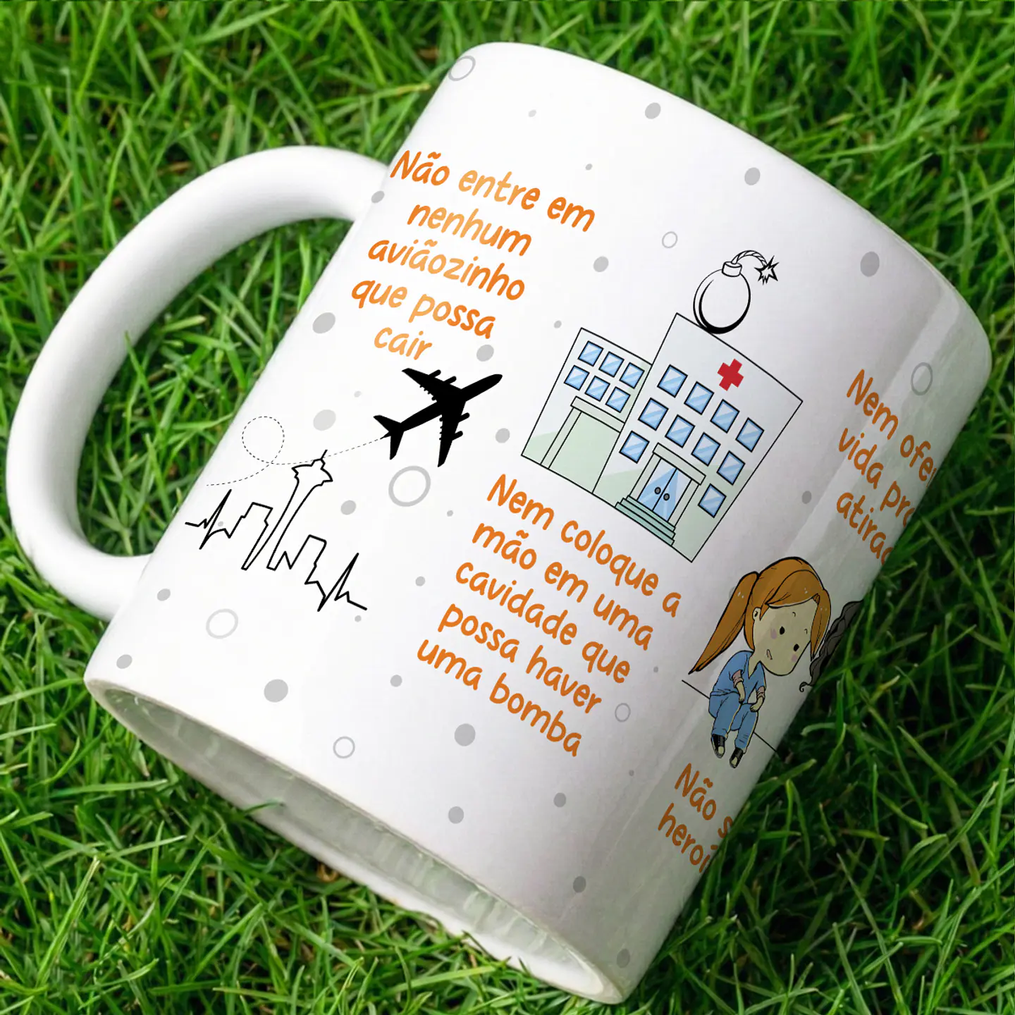Arte para Caneca Greys Anatomy Aviaozinho em Png  2
