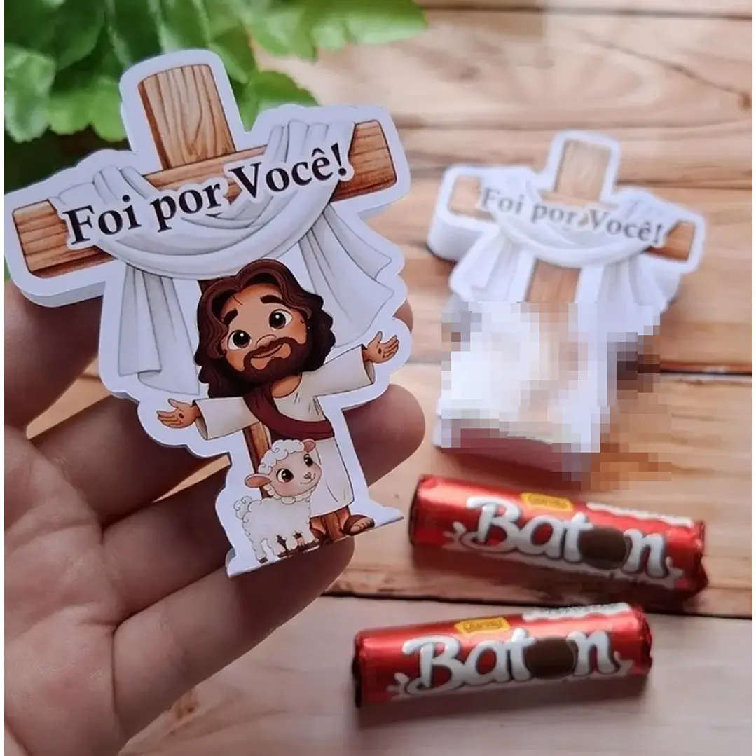 Cartão Cruz Jesus Páscoa Arquivo de Corte em PDF para Baixar 1