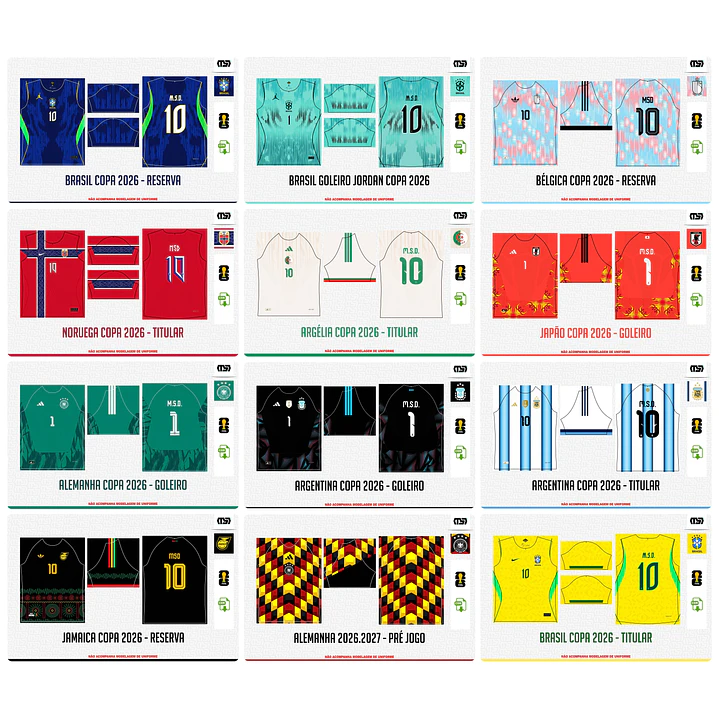 Pacote completo Estampas Copa Do Mundo 2026 em Vetor  3