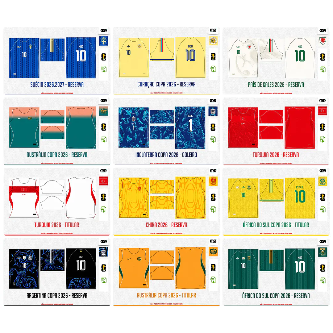 Pacote completo Estampas Copa Do Mundo 2026 em Vetor  5