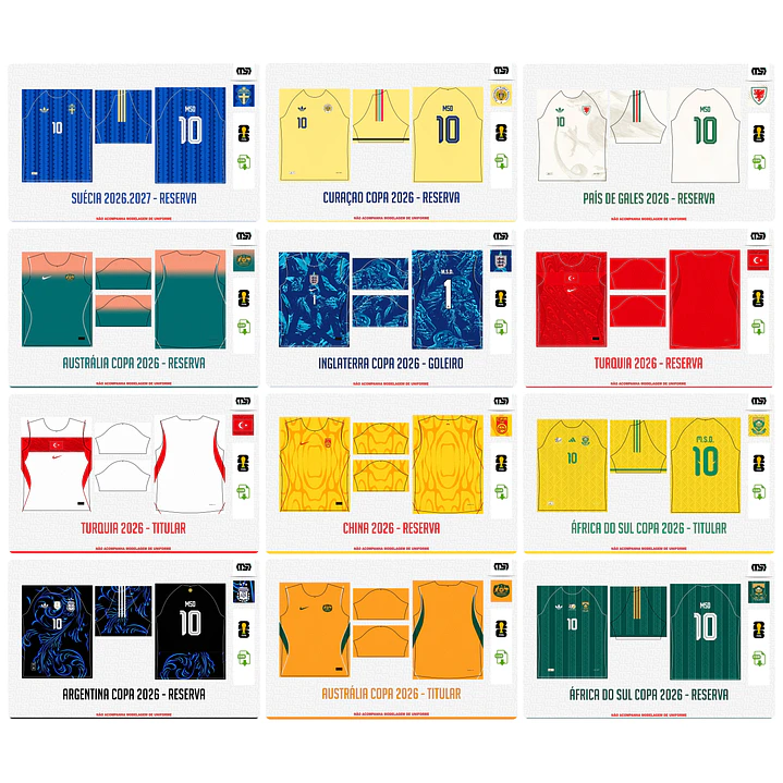 Pacote completo Estampas Copa Do Mundo 2026 em Vetor  5