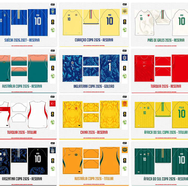 Pacote completo Estampas Copa Do Mundo 2026 em Vetor  5