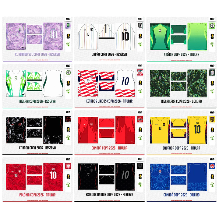 Pacote completo Estampas Copa Do Mundo 2026 em Vetor  6
