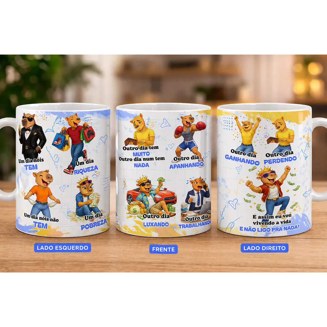 2 Artes para Caneca Um Dia Nós Tem em Png 3