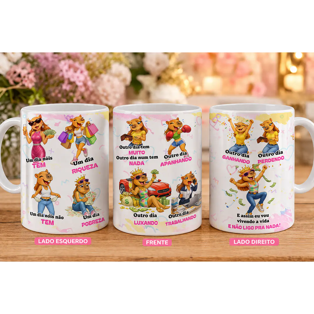 2 Artes para Caneca Um Dia Nós Tem em Png 4
