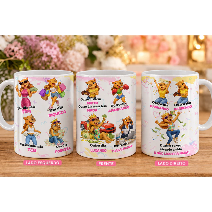 2 Artes para Caneca Um Dia Nós Tem em Png 4