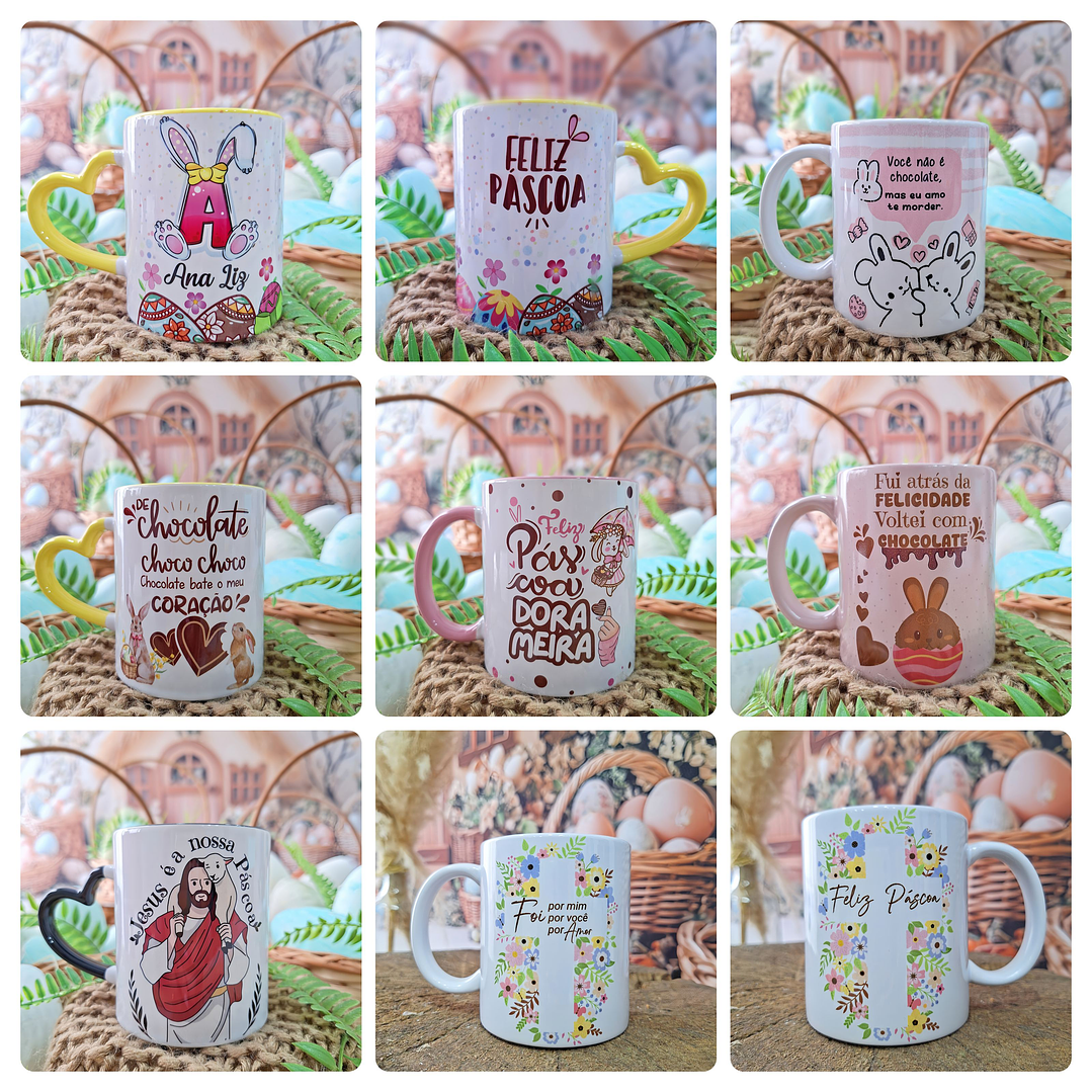 20 Artes para Caneca Páscoa Arquivo em Png 2