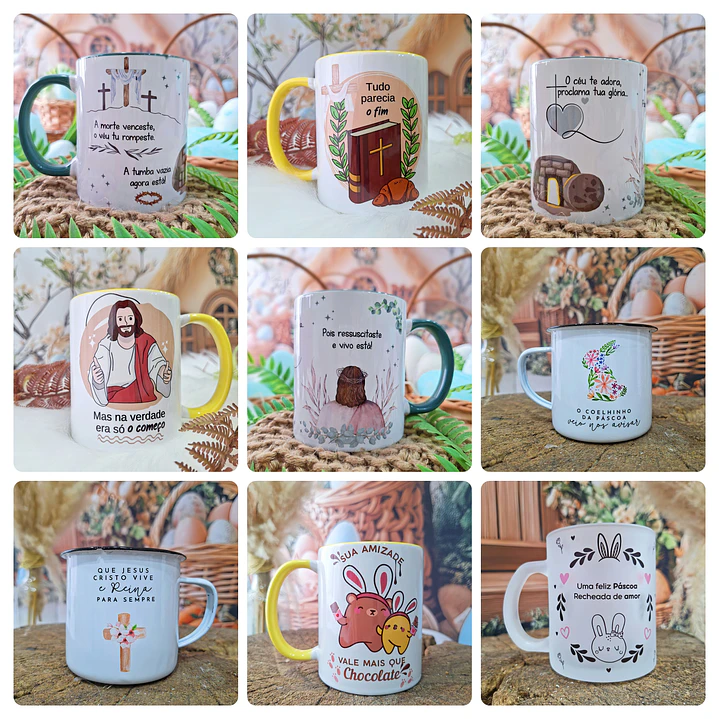 20 Artes para Caneca Páscoa Arquivo em Png 3